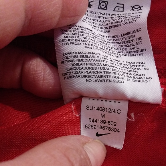 Nike Swoosh Men's médium Red White Collared Full Zip Workout Track Jacket - Picture 3 of 11